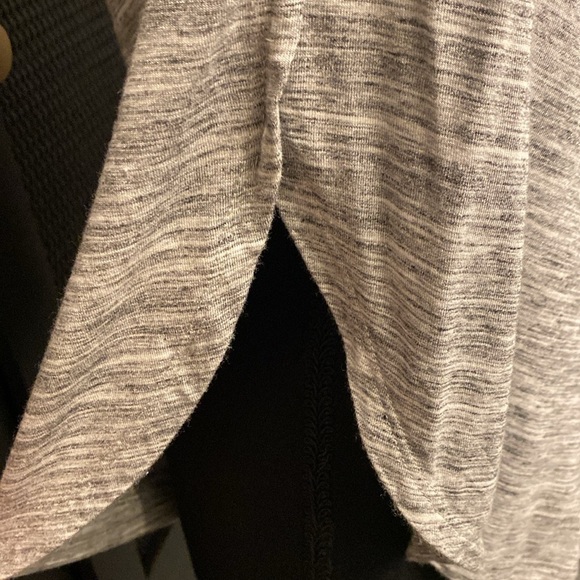 LOFT Tank Top | Flowy Space Dye Soft Knit | Gray Sleeveless Tunic Length Size M - Picture 5 of 7